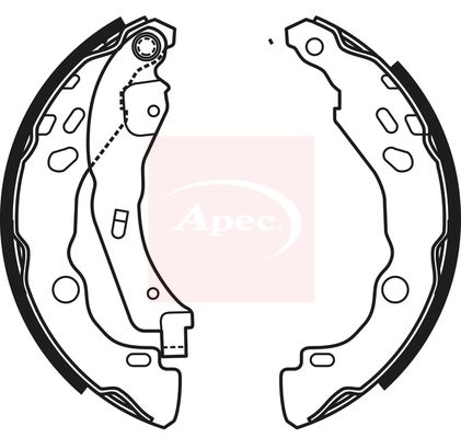 Apec SHU657 Brake Shoe Set - 1