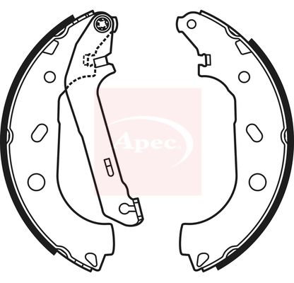 Apec SHU658 Brake Shoe Set - 1