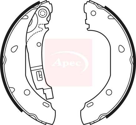 Apec SHU661 Brake Shoe Set - 1