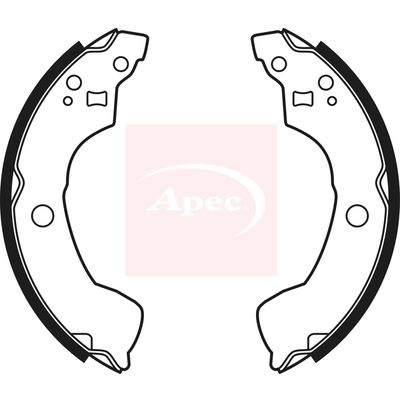 Apec SHU664 Brake Shoe Set - 1