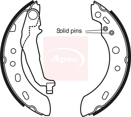 Apec SHU665 Brake Shoe Set - 1