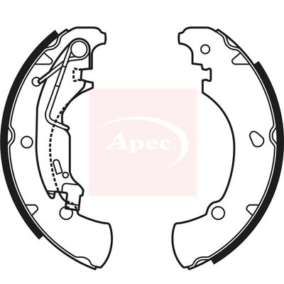 Apec SHU667 Brake Shoe Set - 1