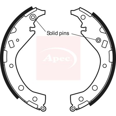 Apec SHU669 Brake Shoe Set - 1