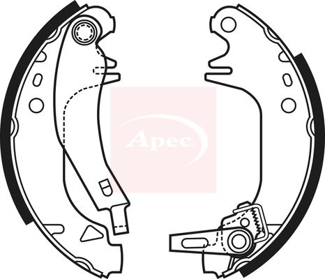 Apec SHU671 Brake Shoe Set - 1