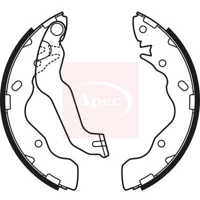 Apec SHU672 Brake Shoe Set - 1