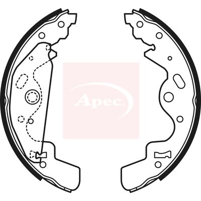 Apec SHU673 Brake Shoe Set - 1