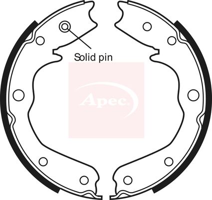Apec SHU676 Brake Shoe Set, parking brake - 1