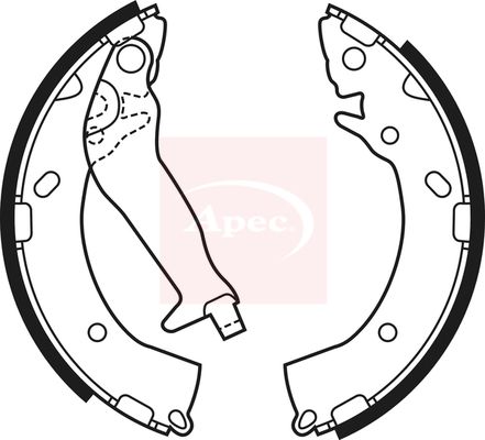 Apec SHU679 Brake Shoe Set - 1