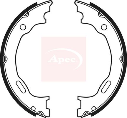 Apec SHU681 Brake Shoe Set, parking brake - 1