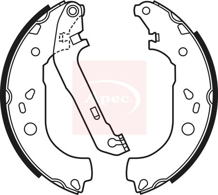 Apec SHU684 Brake Shoe Set - 1