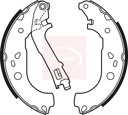Apec SHU686 Brake Shoe Set - 1