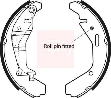 Apec SHU694 Brake Shoe Set - 1