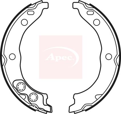 Apec SHU696 Brake Shoe Set, parking brake - 1