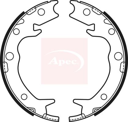 Apec SHU699 Brake Shoe Set, parking brake - 1