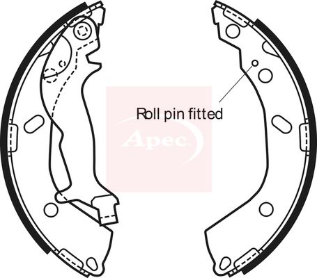 Apec SHU700 Brake Shoe Set - 1