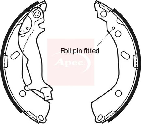 Apec SHU700 Brake Shoe Set - 1