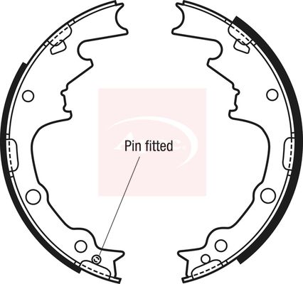 Apec SHU702 Brake Shoe Set - 1