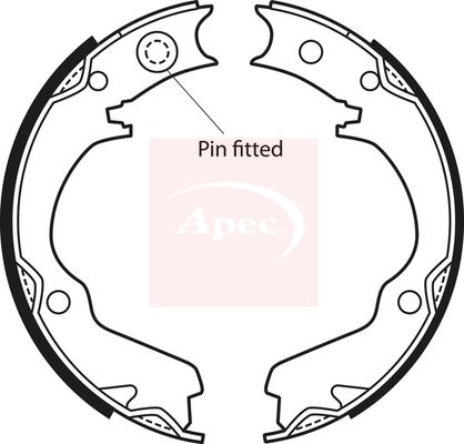 Apec SHU708 Brake Shoe Set, parking brake - 1