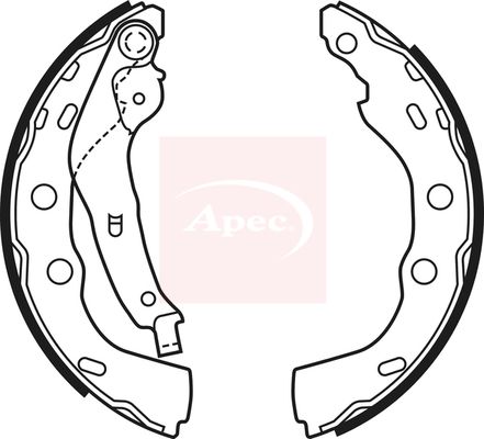 Apec SHU709 Brake Shoe Set - 1