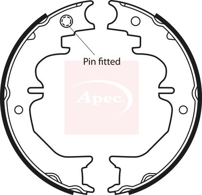 Apec SHU710 Brake Shoe Set, parking brake - 1