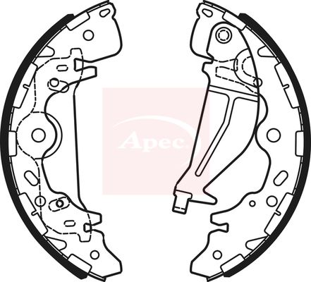 Apec SHU712 Brake Shoe Set - 1