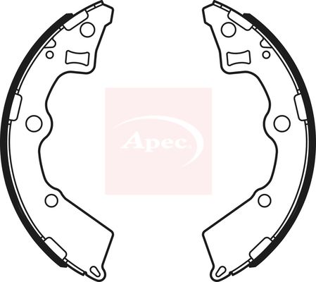 Apec SHU717 Brake Shoe Set - 1