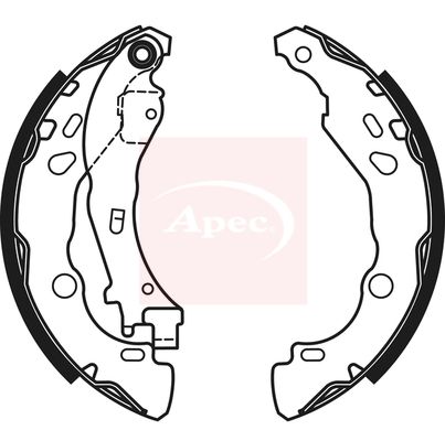 Apec SHU719 Brake Shoe Set - 1
