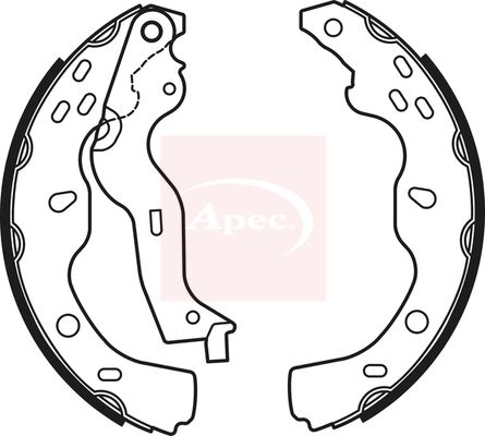 Apec SHU722 Brake Shoe Set - 1