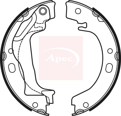 Apec SHU723 Brake Shoe Set, parking brake - 1