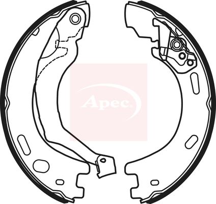 Apec SHU724 Brake Shoe Set, parking brake - 1