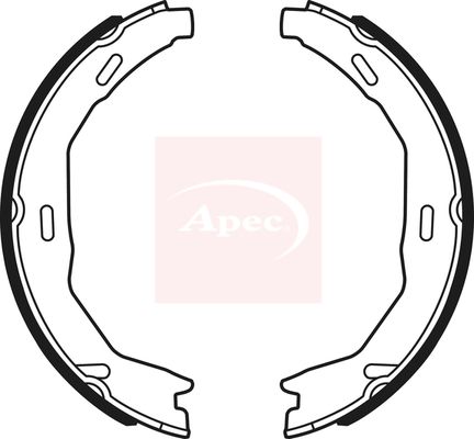 Apec SHU725 Brake Shoe Set, parking brake - 1