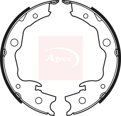 Apec SHU727 Brake Shoe Set, parking brake - 1