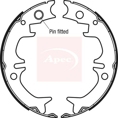 Apec SHU728 Brake Shoe Set, parking brake - 1