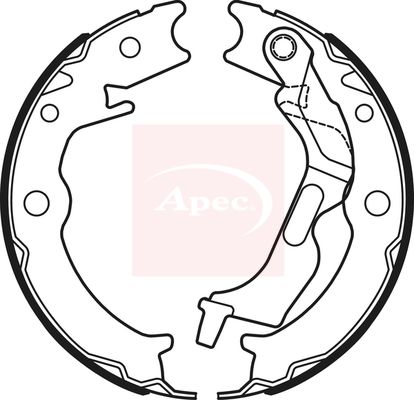 Apec SHU730 Brake Shoe Set, parking brake - 1