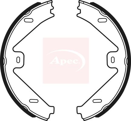 Apec SHU734 Brake Shoe Set, parking brake - 1