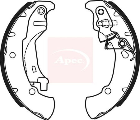Apec SHU736 Brake Shoe Set - 1
