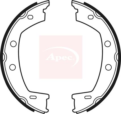 Apec SHU739 Brake Shoe Set, parking brake - 1
