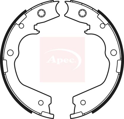 Apec SHU742 Brake Shoe Set, parking brake - 1