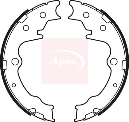 Apec SHU745 Brake Shoe Set, parking brake - 1