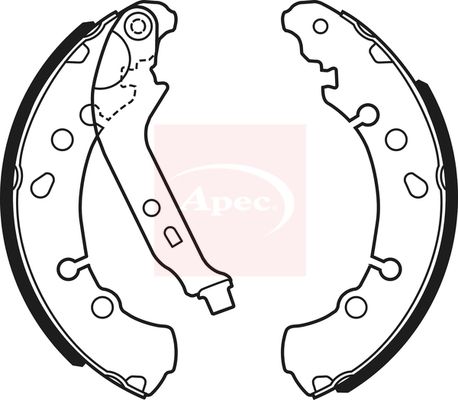 Apec SHU753 Brake Shoe Set - 1