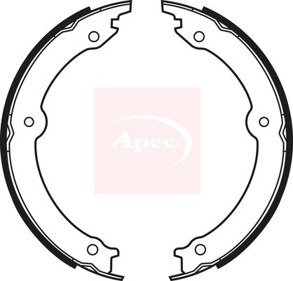 Apec SHU754 Brake Shoe Set, parking brake - 1
