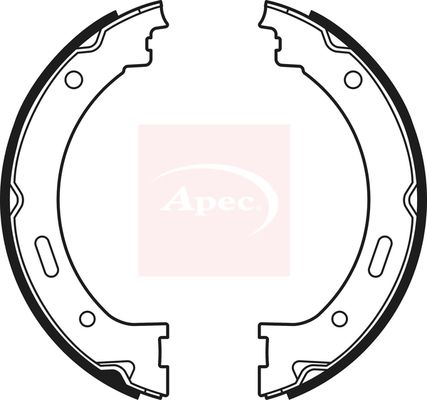 Apec SHU758 Brake Shoe Set, parking brake - 1