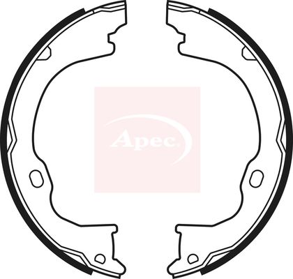 Apec SHU760 Brake Shoe Set, parking brake - 1