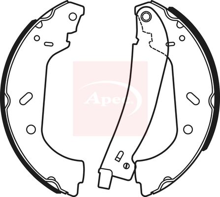 Apec SHU768 Brake Shoe Set - 1