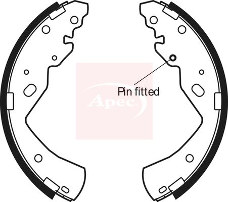 Apec SHU777 Brake Shoe Set - 1