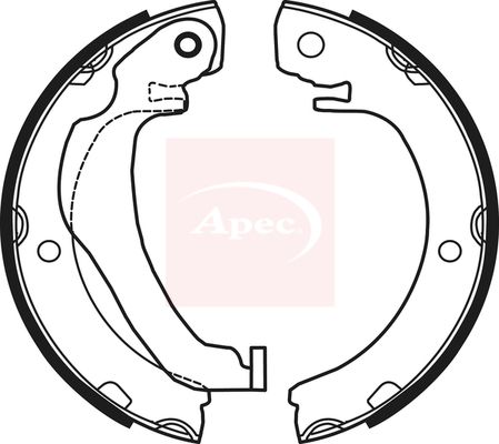Apec SHU778 Brake Shoe Set, parking brake - 1