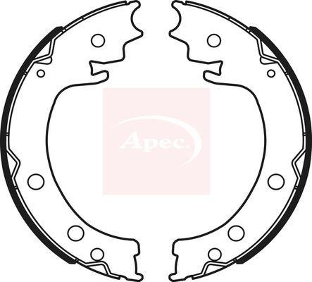 Apec SHU791 Brake Shoe Set, parking brake - 1
