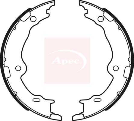 Apec SHU792 Brake Shoe Set, parking brake - 1