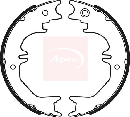 Apec SHU796 Brake Shoe Set, parking brake - 1