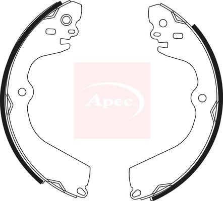 Apec SHU800 Brake Shoe Set - 1
